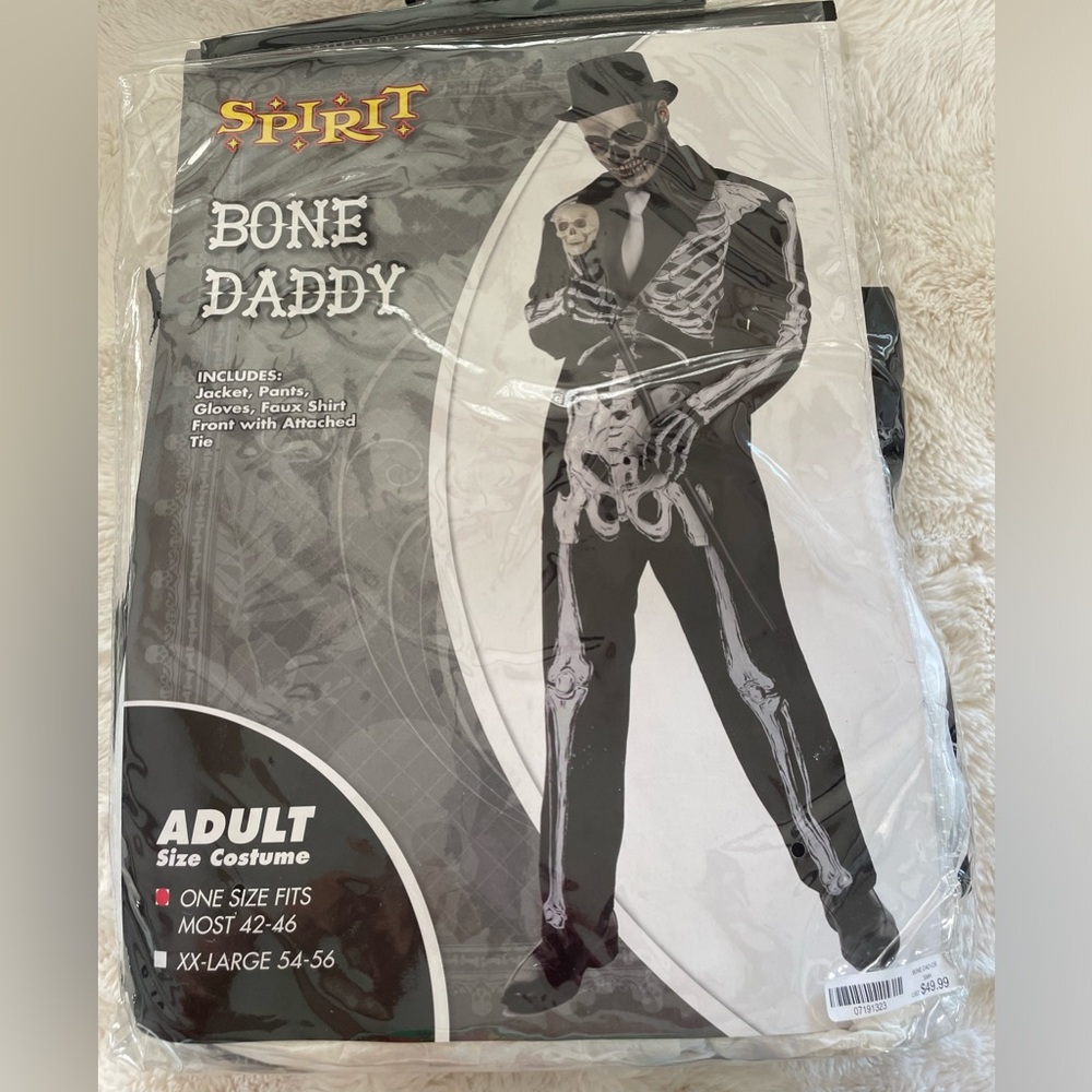 Men's Halloween Costume: Bone Daddy Suit